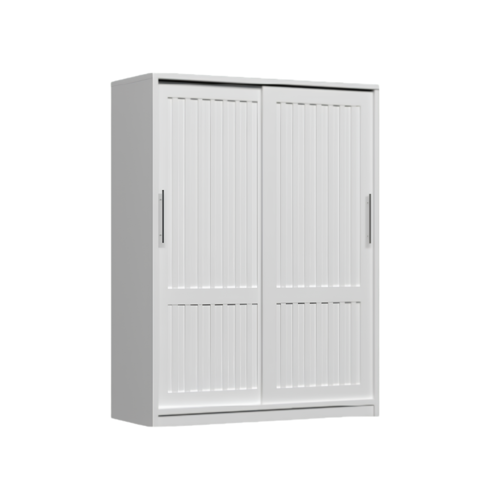 ตู้เสื้อผ้าบานเลื่อน WISDOM DESIGN FURNITURE รุ่น W18SLT 180 ซม. สีขาว